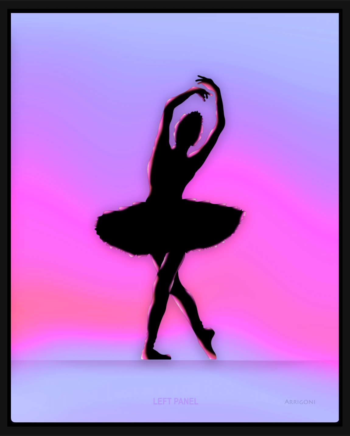 BALLERINA LEFT PANEL (CANVAS FRAMED)