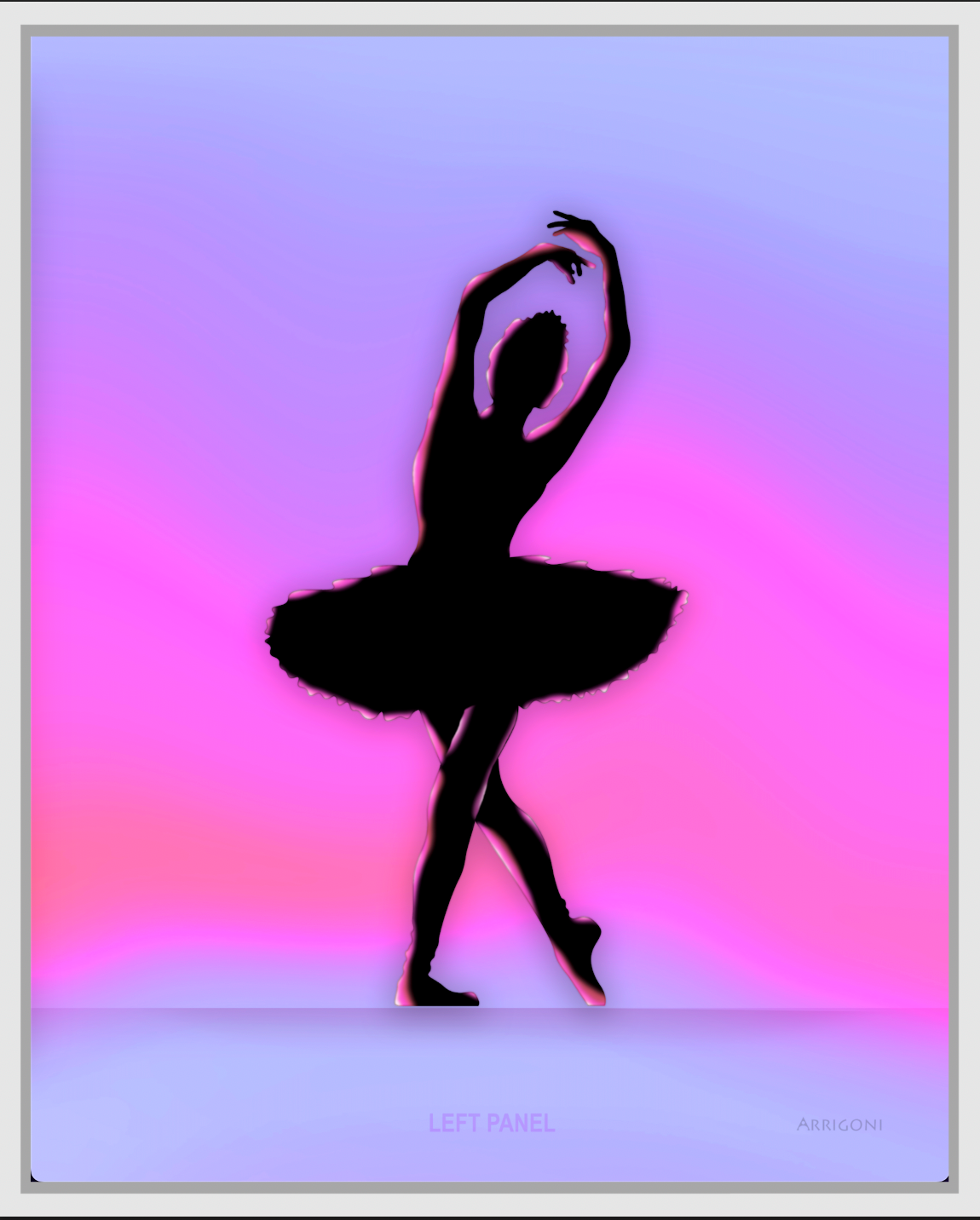 BALLERINA LEFT PANEL (CANVAS FRAMED)
