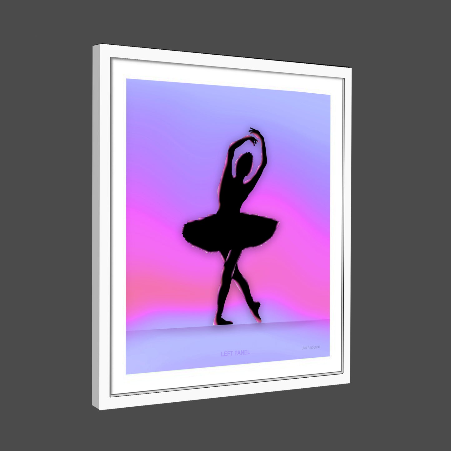 BALLERINA LEFT PANEL (FINE ART PAPER PRINT FRAMED)