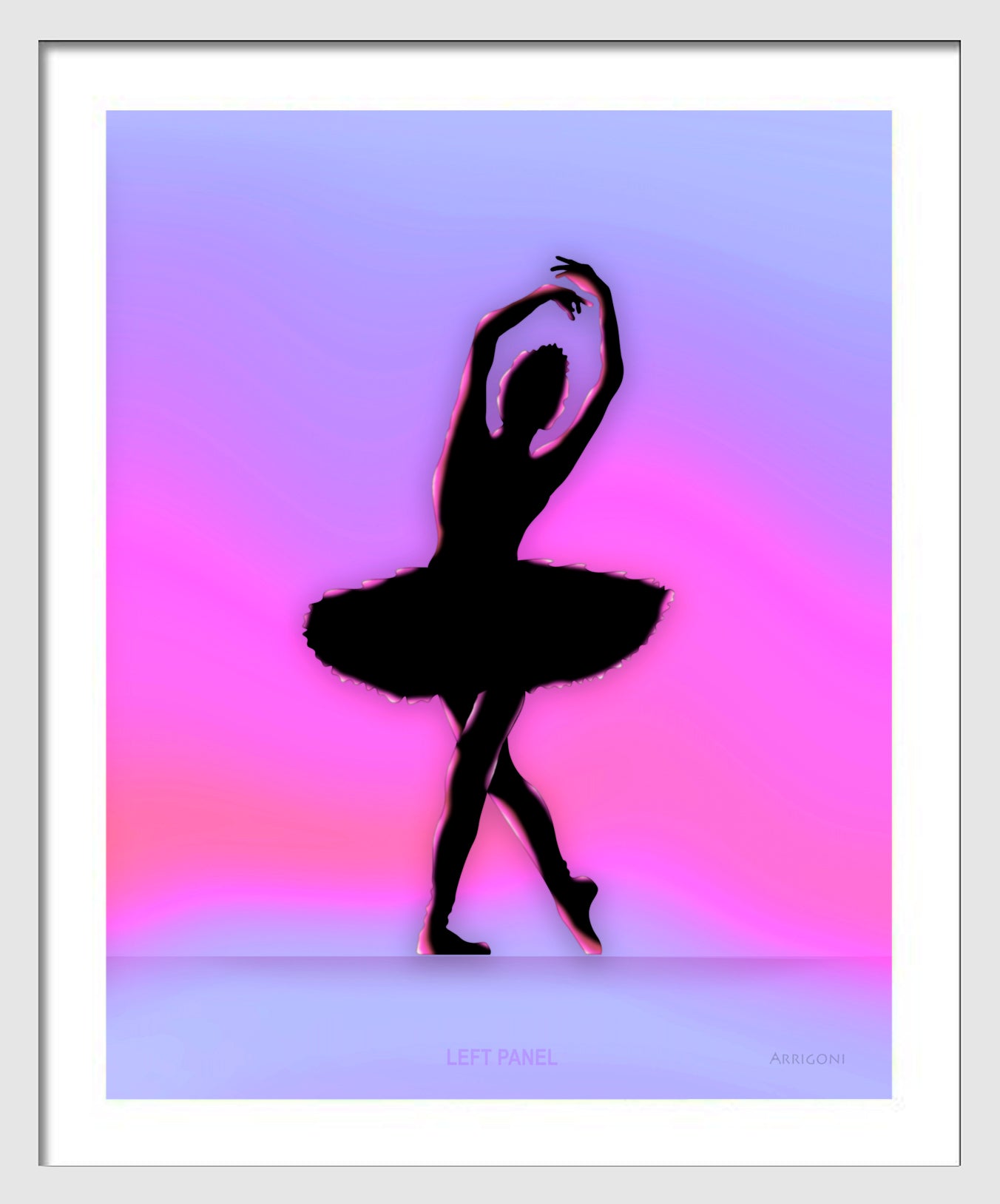BALLERINA LEFT PANEL (FINE ART PAPER PRINT FRAMED)