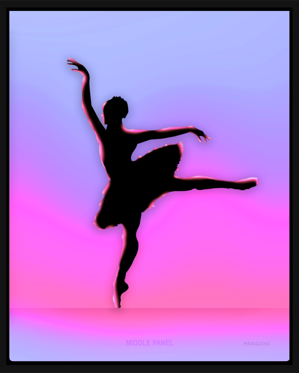 BALLERINA MIDDLE PANEL (CANVAS FRAMED)