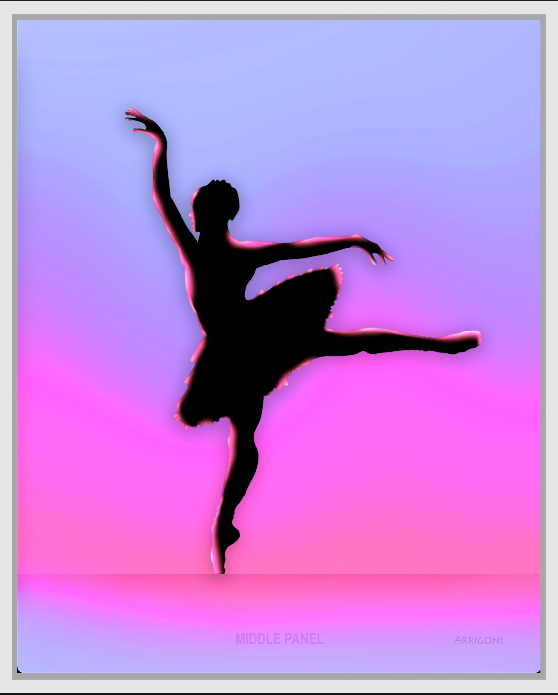 BALLERINA MIDDLE PANEL (CANVAS FRAMED)
