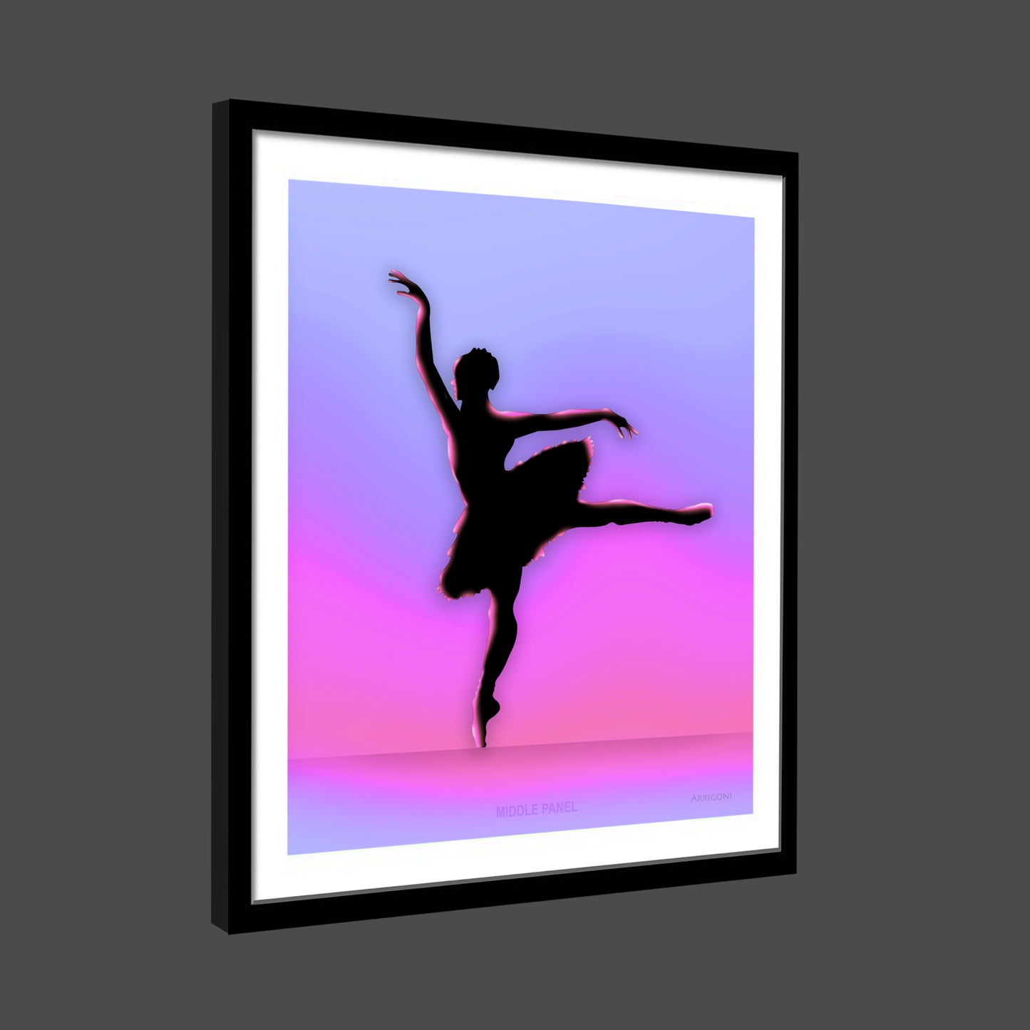 BALLERINA MIDDLE PANEL (FINE ART PAPER PRINT FRAMED)