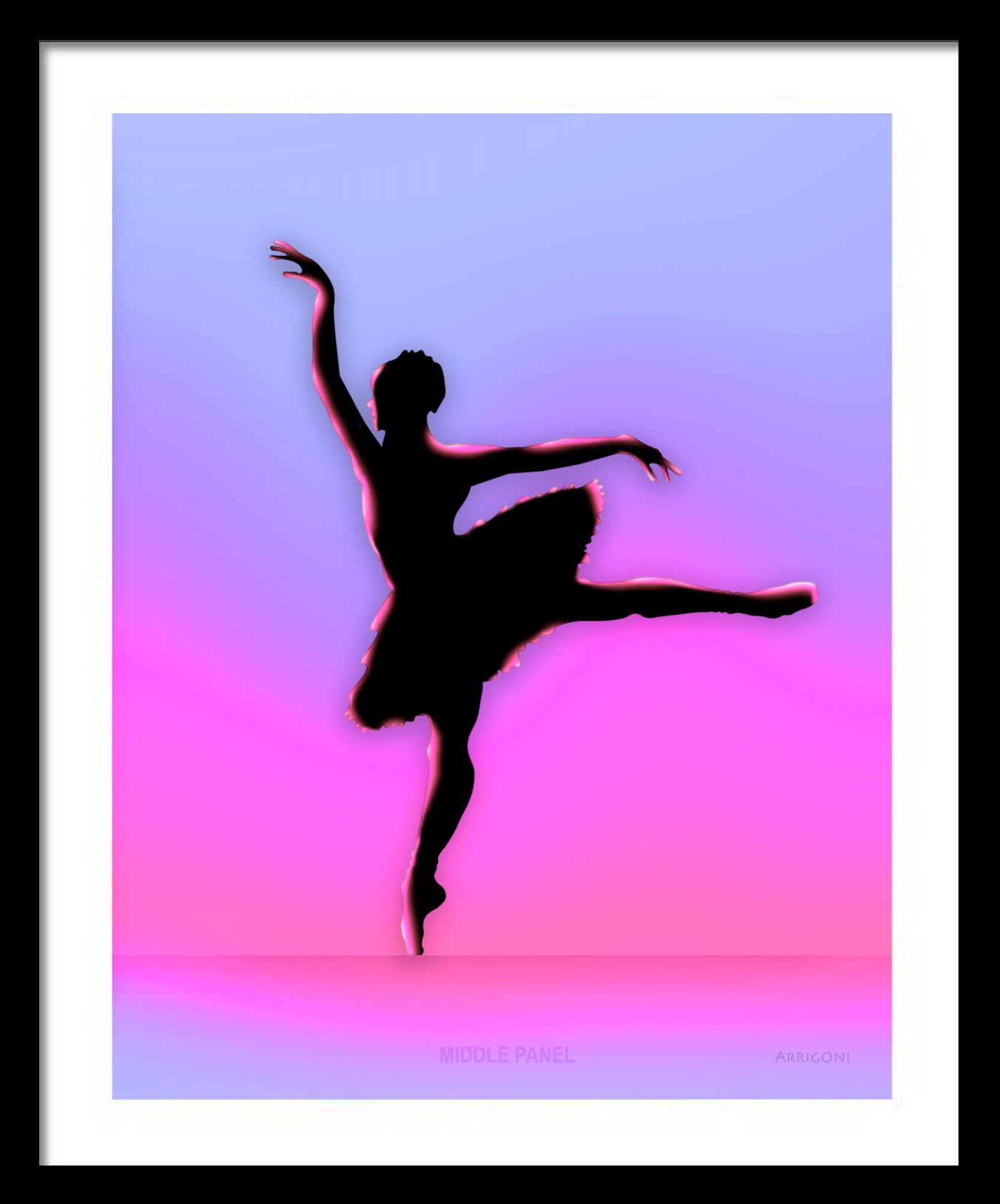BALLERINA MIDDLE PANEL (FINE ART PAPER PRINT FRAMED)