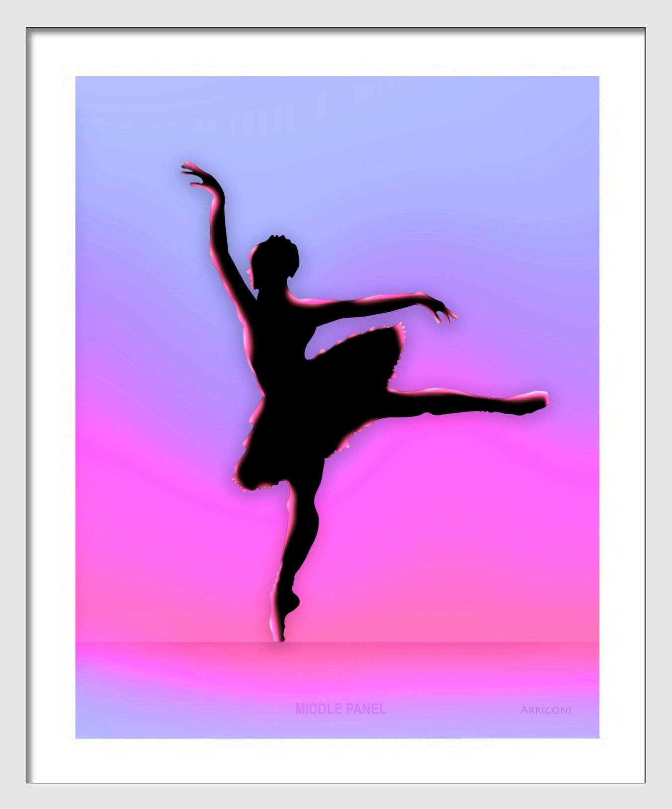BALLERINA MIDDLE PANEL (FINE ART PAPER PRINT FRAMED)