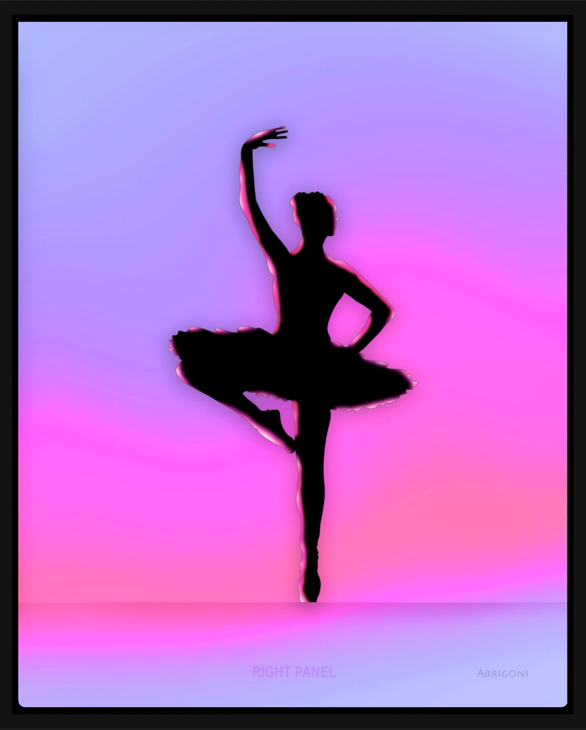 BALLERINA RIGHT PANEL (CANVAS FRAMED)