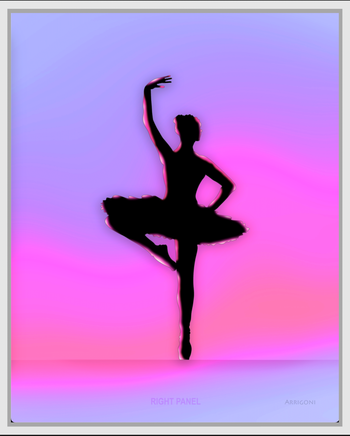 BALLERINA RIGHT PANEL (CANVAS FRAMED)