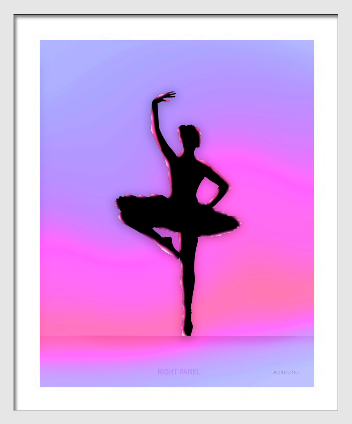 BALLERINA RIGHT PANEL (FINE ART PAPER PRINT FRAMED)