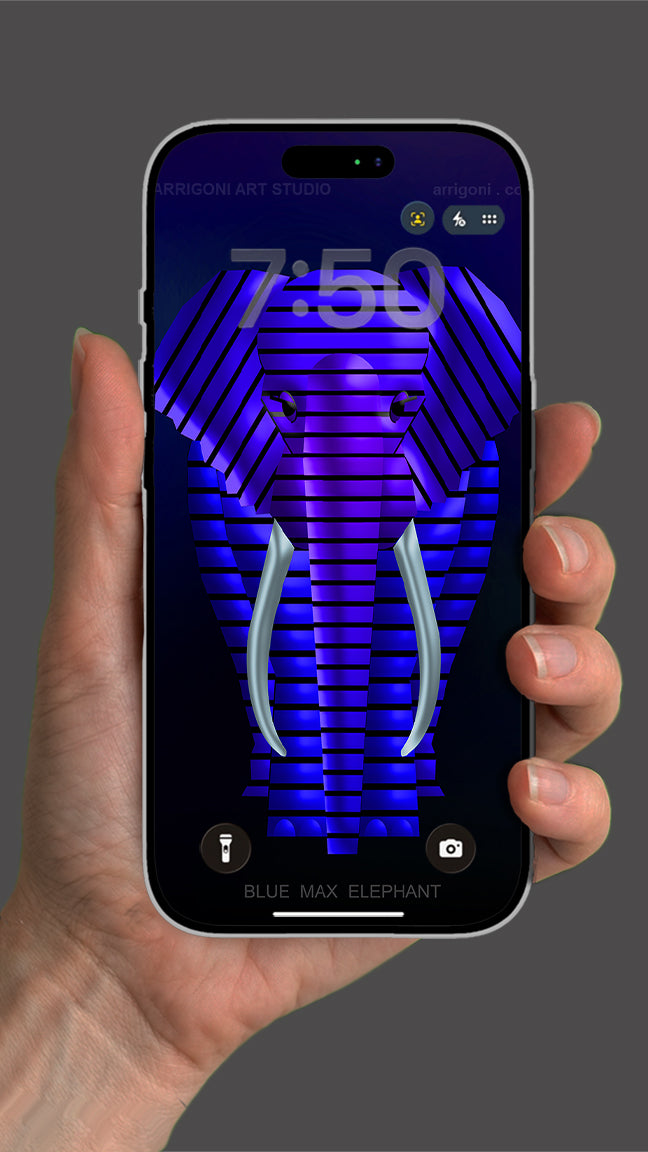 BLUE MAX ELEPHANT ( Digital File Vertical Format )