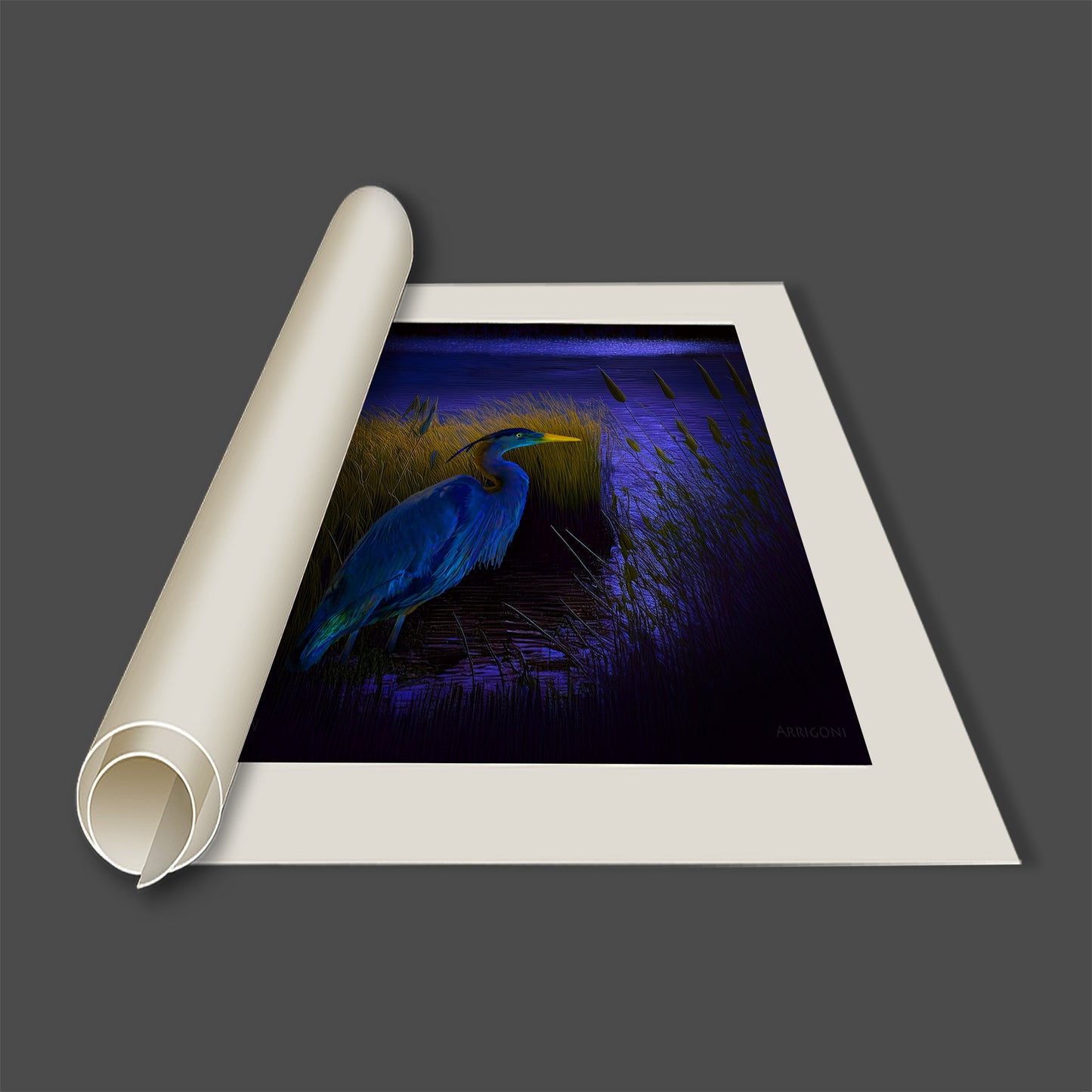 BLUE HERON (CANVAS ONLY)