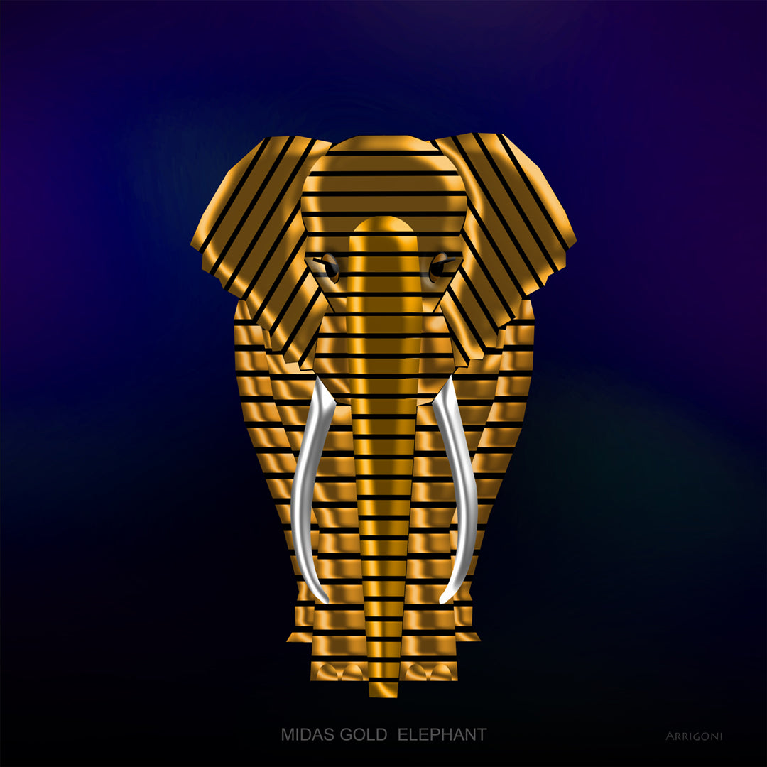 MIDAS GOLD ELEPHANT (FINE ART PAPER)