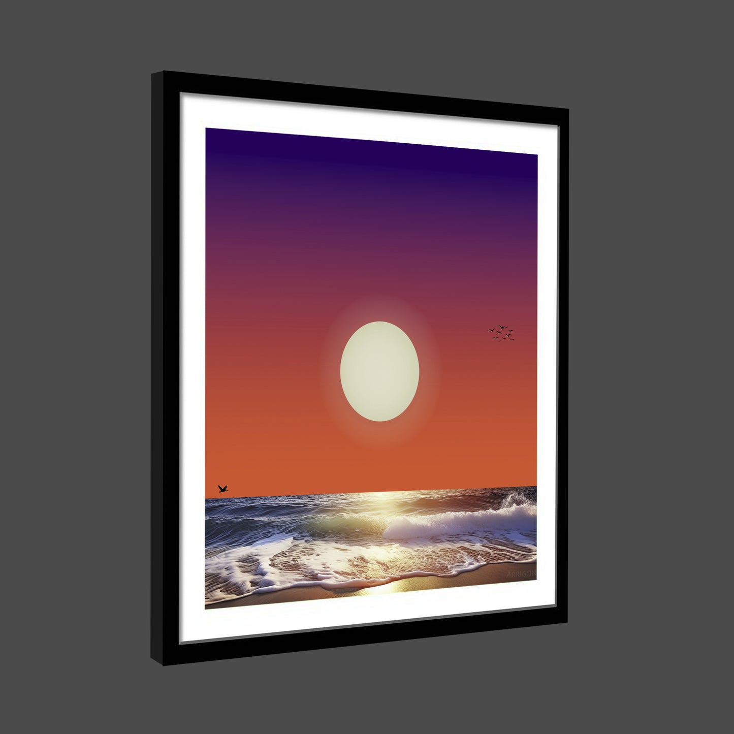 OCEAN SURF (FINE ART PAPER PRINT FRAMED)