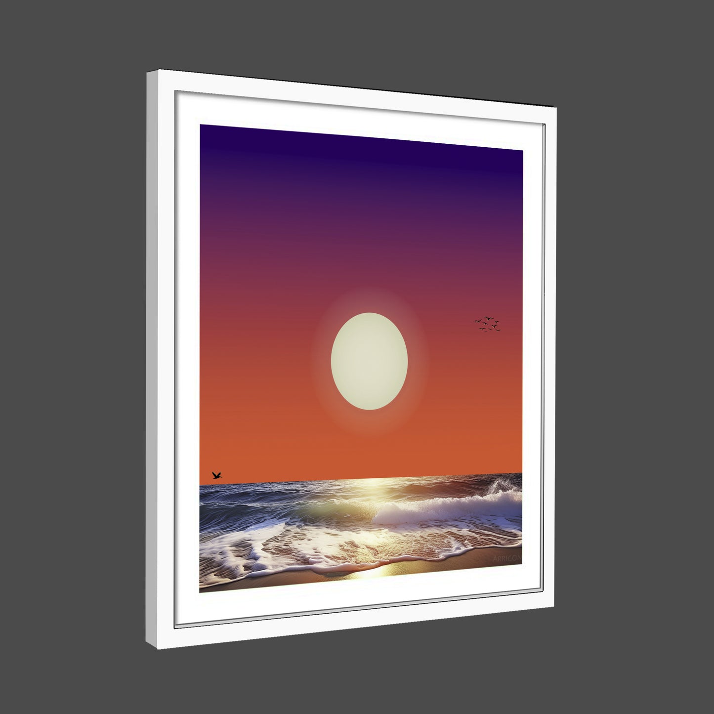 OCEAN SURF (FINE ART PAPER PRINT FRAMED)