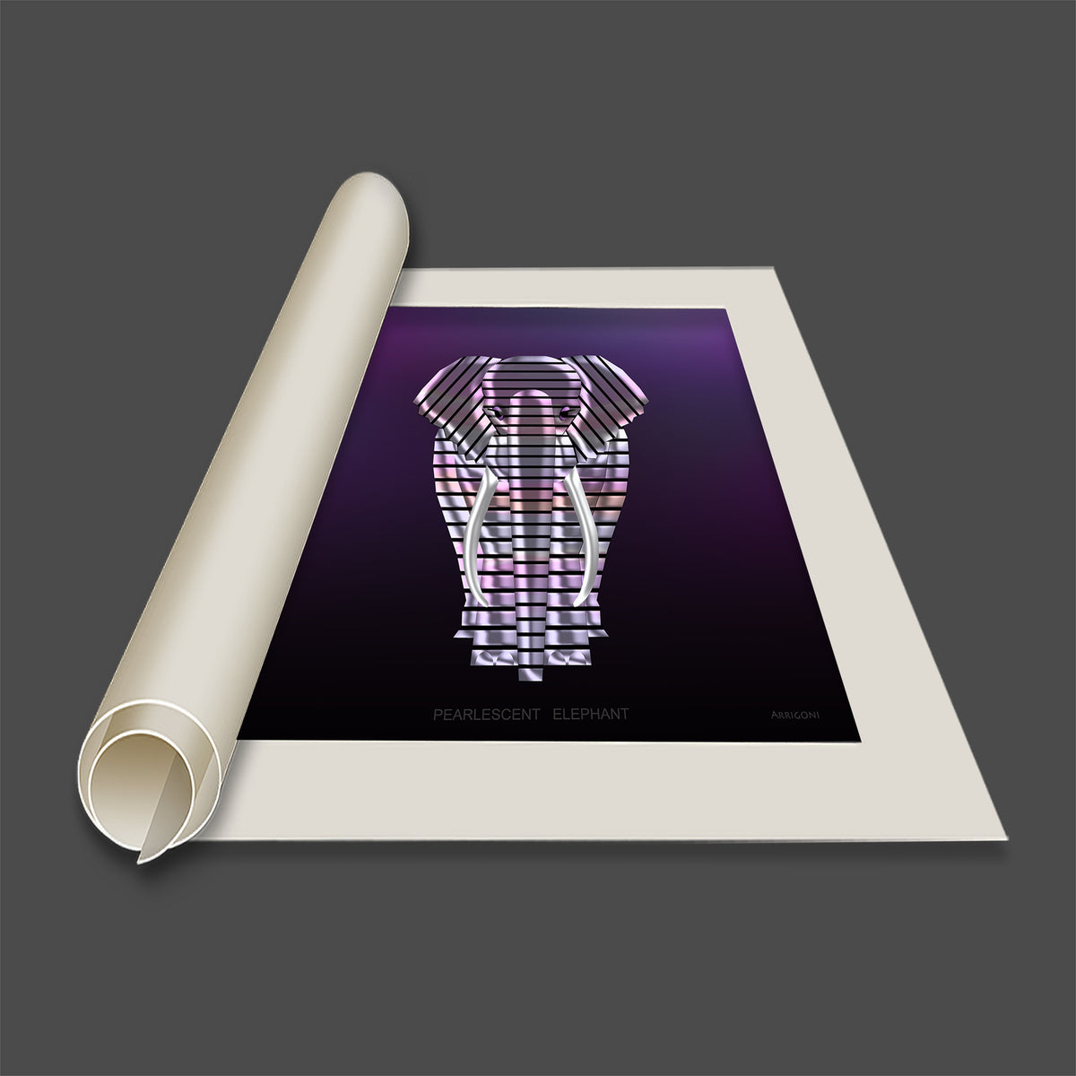 PEARLESCENCE ELEPHANT (CANVAS ONLY)