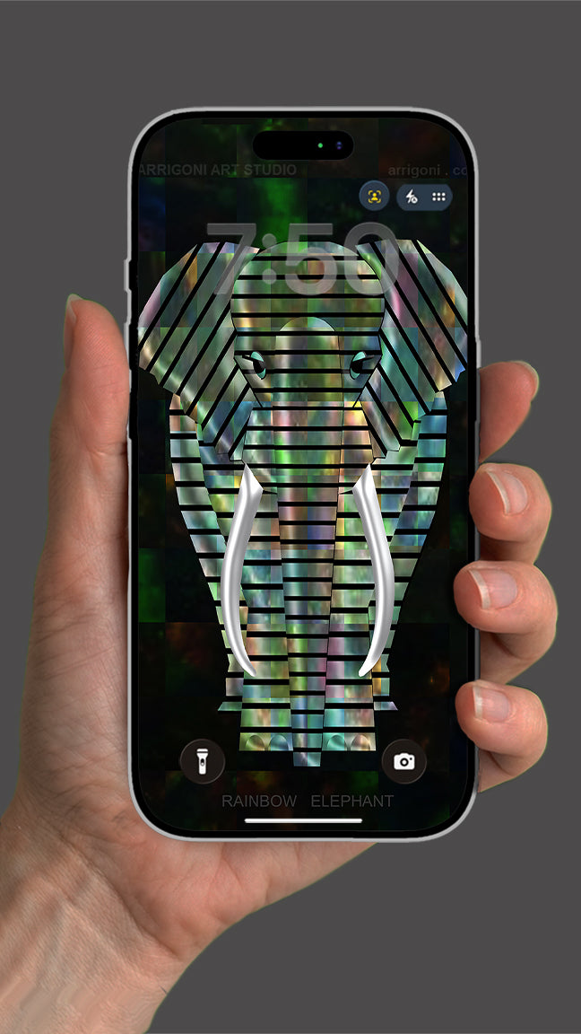 RAINBOW ELEPHANT ( Digital File Vertical Format )