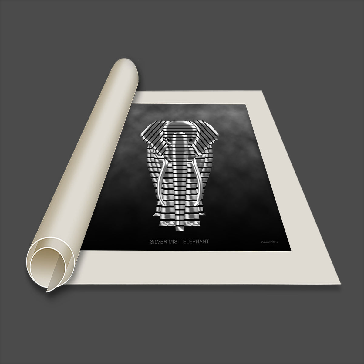 SILVER MIST ELEPHANT (CANVAS ONLY)