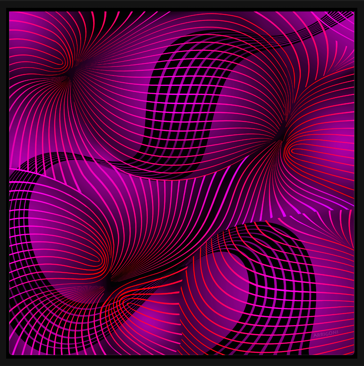 SPACE-TIME-2-PINK (CANVAS FRAMED)