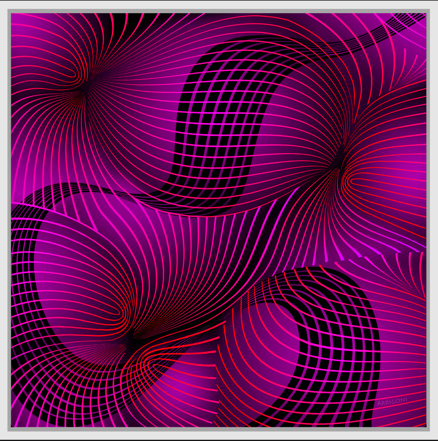 SPACE-TIME-2-PINK (CANVAS FRAMED)