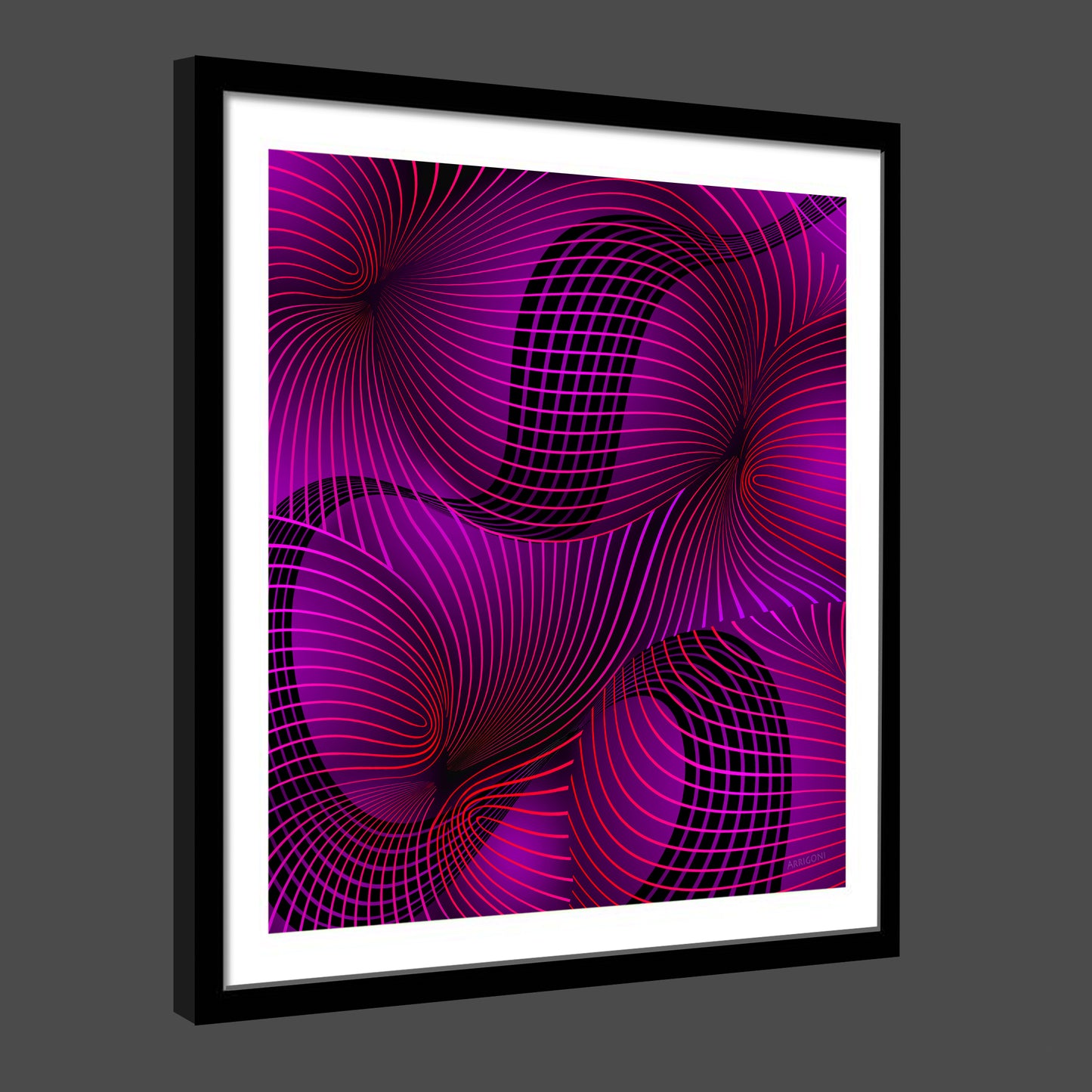 SPACE-TIME-2-PINK (FINE ART PAPER PRINT FRAMED)
