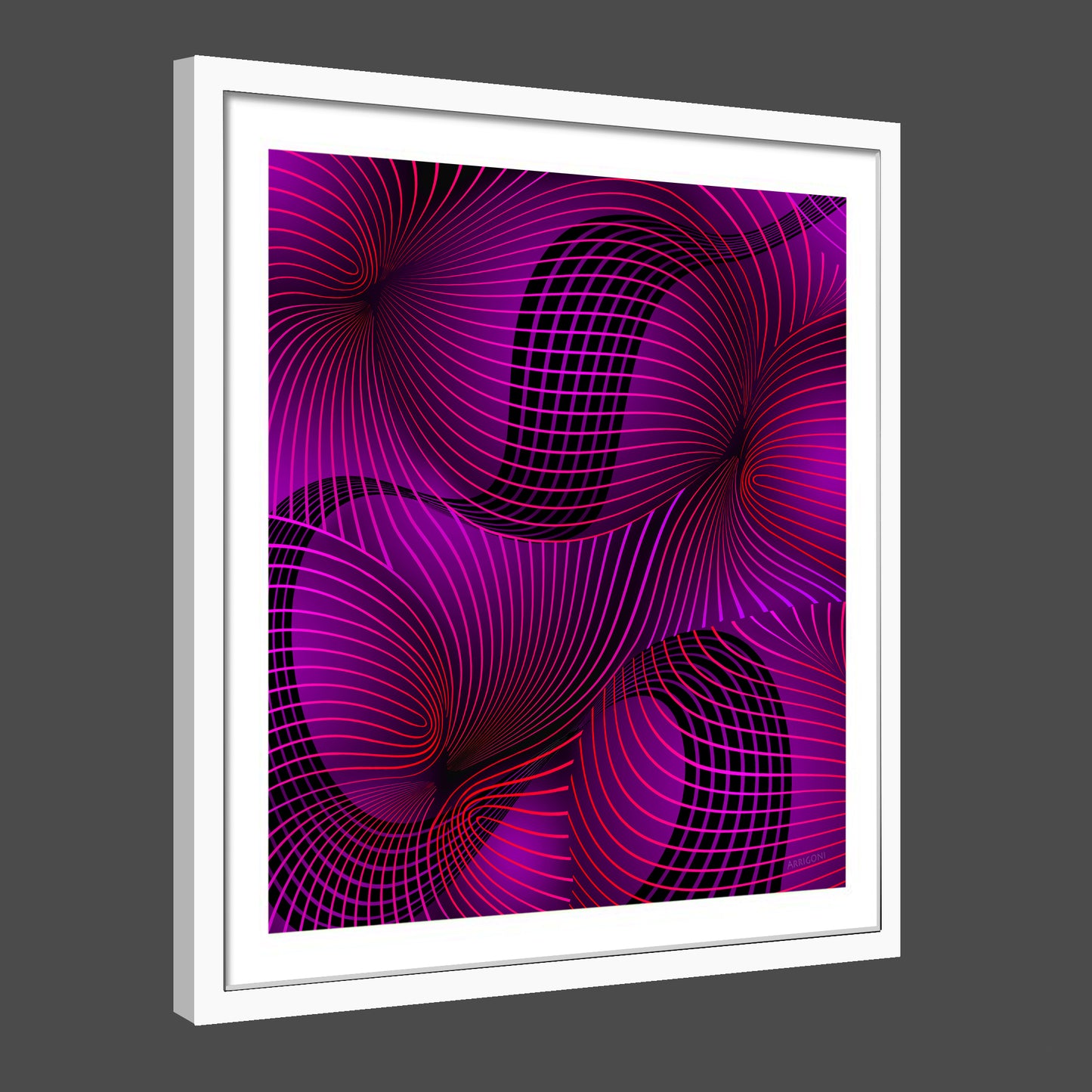 SPACE-TIME-2-PINK (FINE ART PAPER PRINT FRAMED)