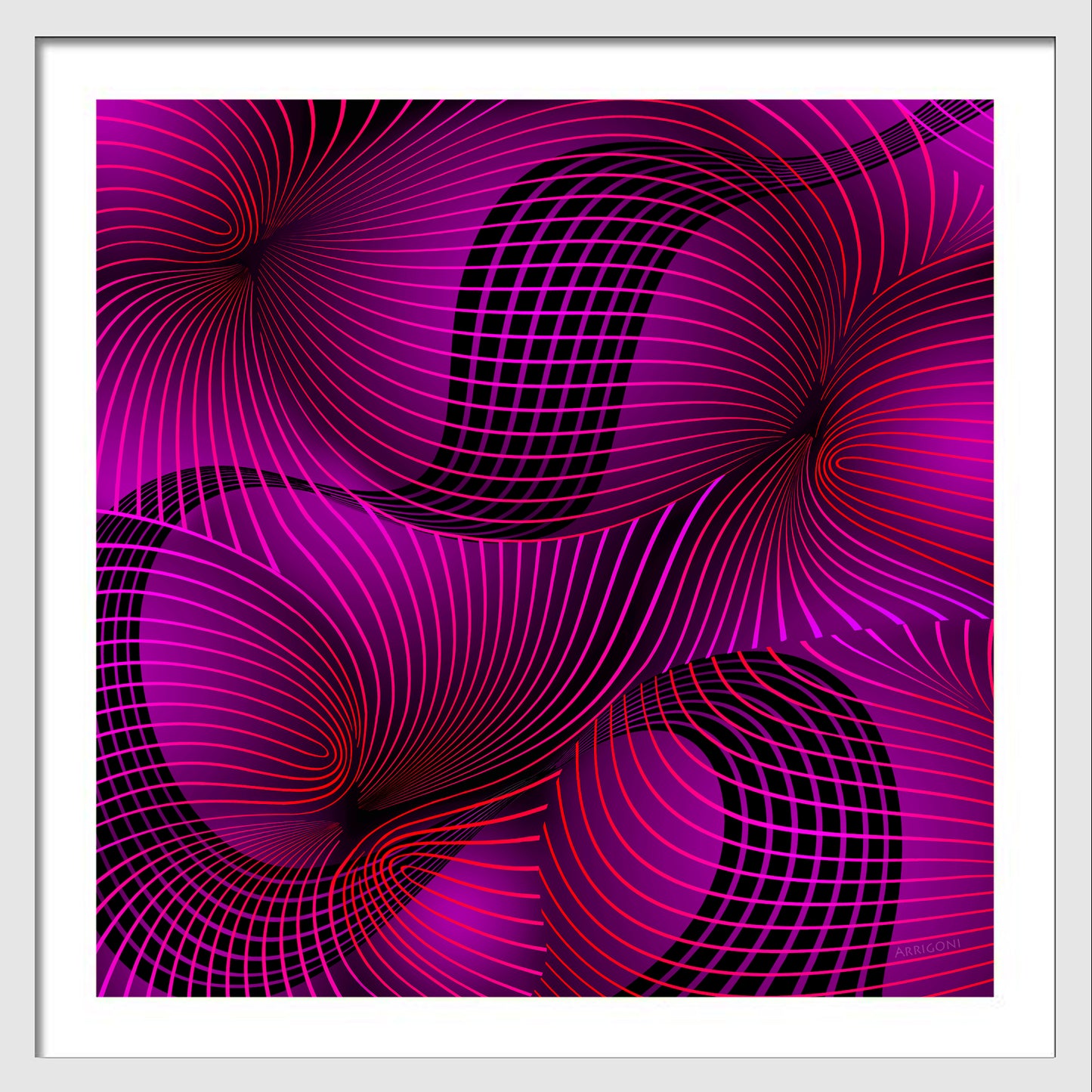 SPACE-TIME-2-PINK (FINE ART PAPER PRINT FRAMED)