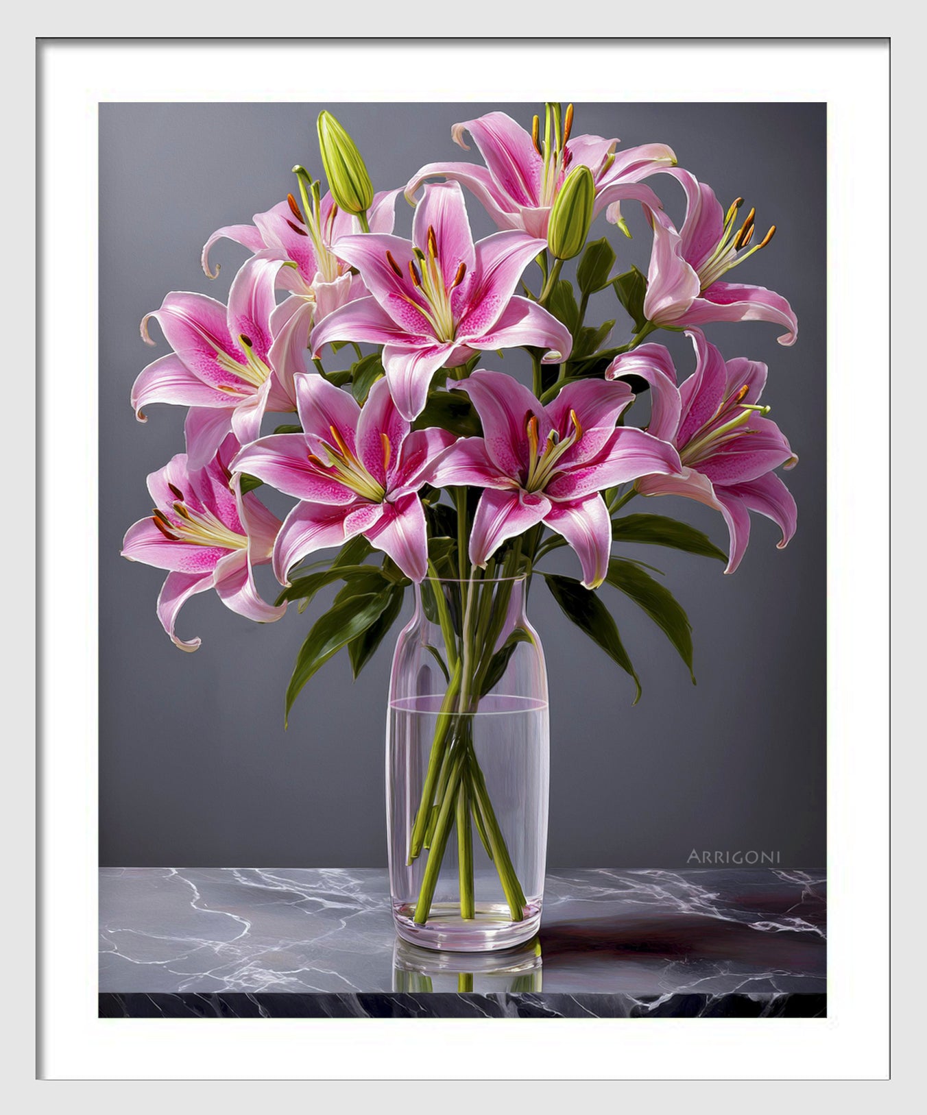 STARGAZERS PINK (FINE ART PAPER PRINT FRAMED)