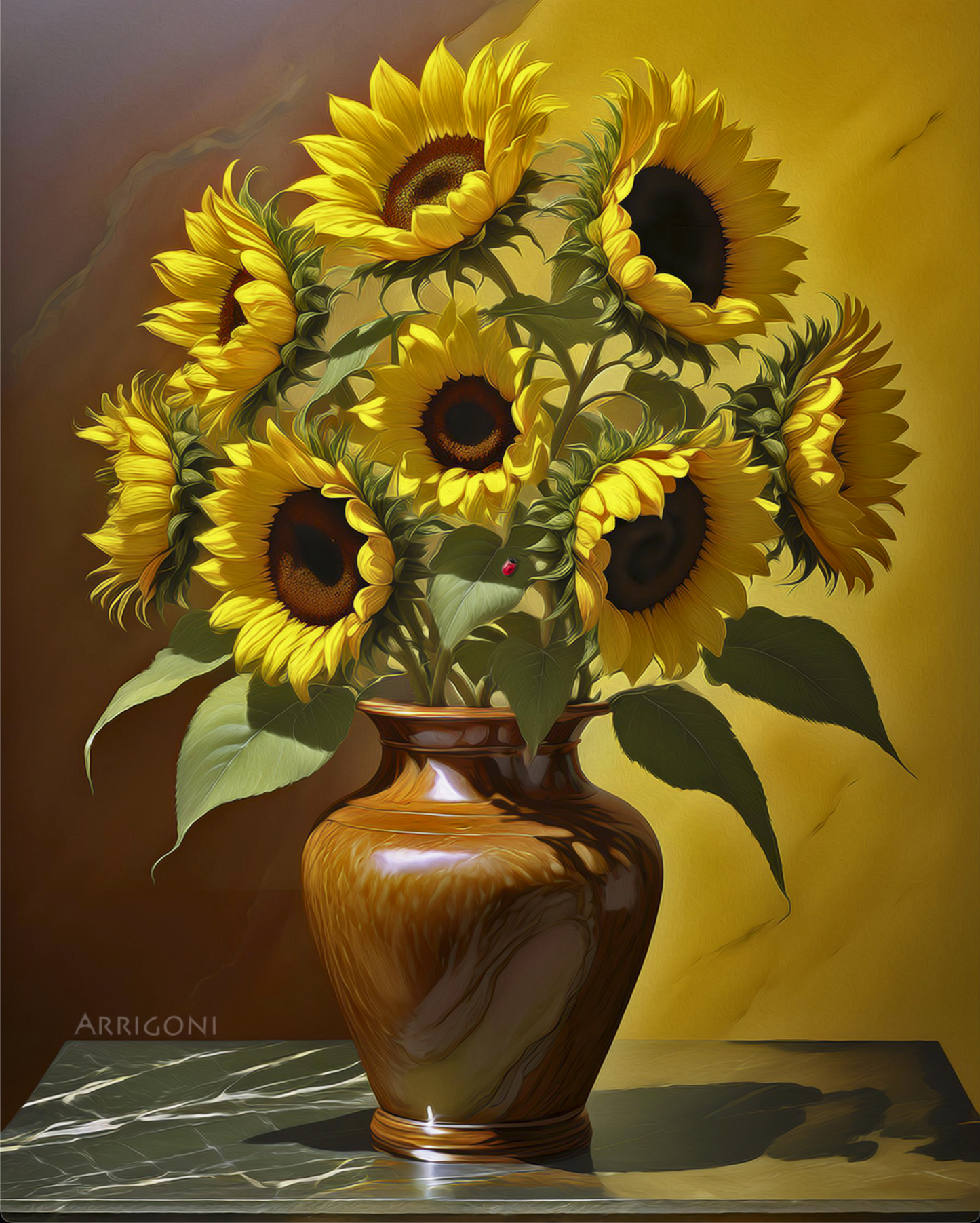 SUNFLOWERS YELLOW (GALLERY WRAPPED CANVAS)