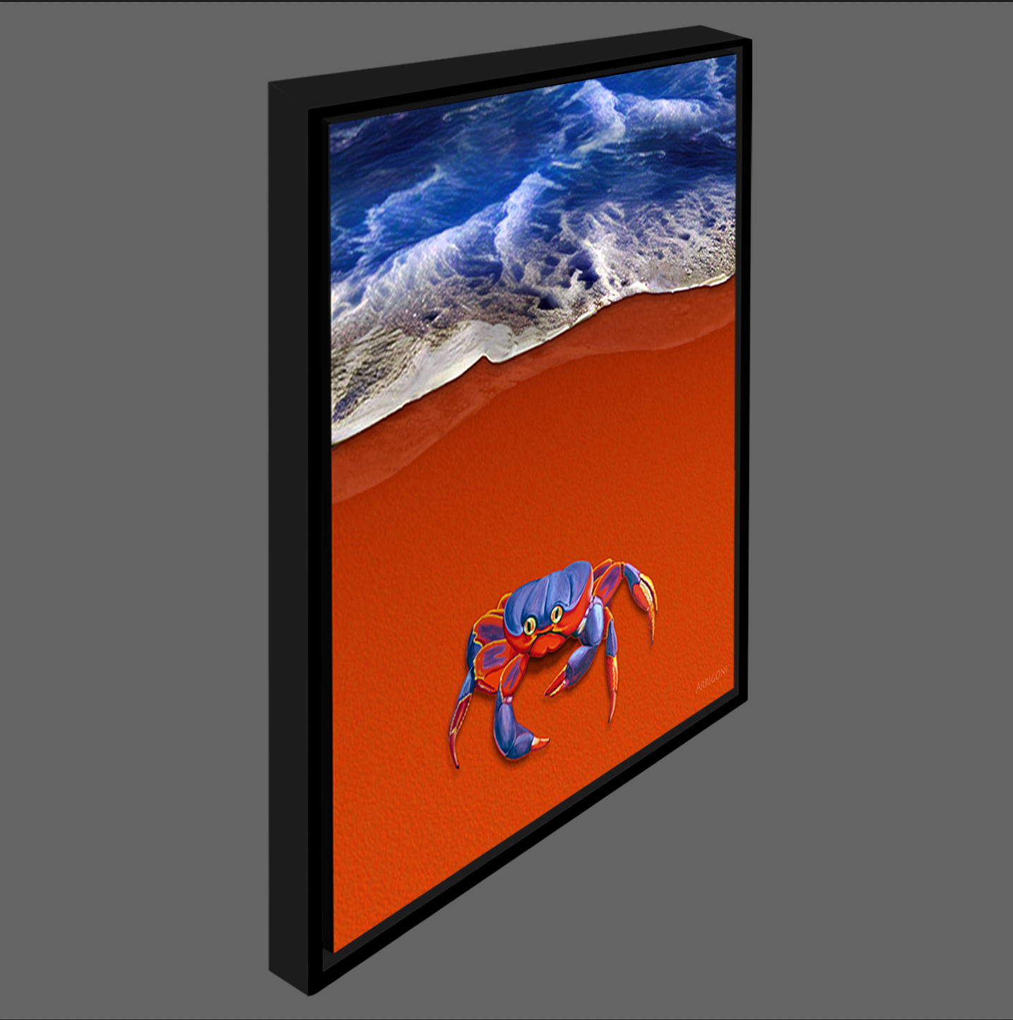 BLUE CRAB (CANVAS FRAMED)