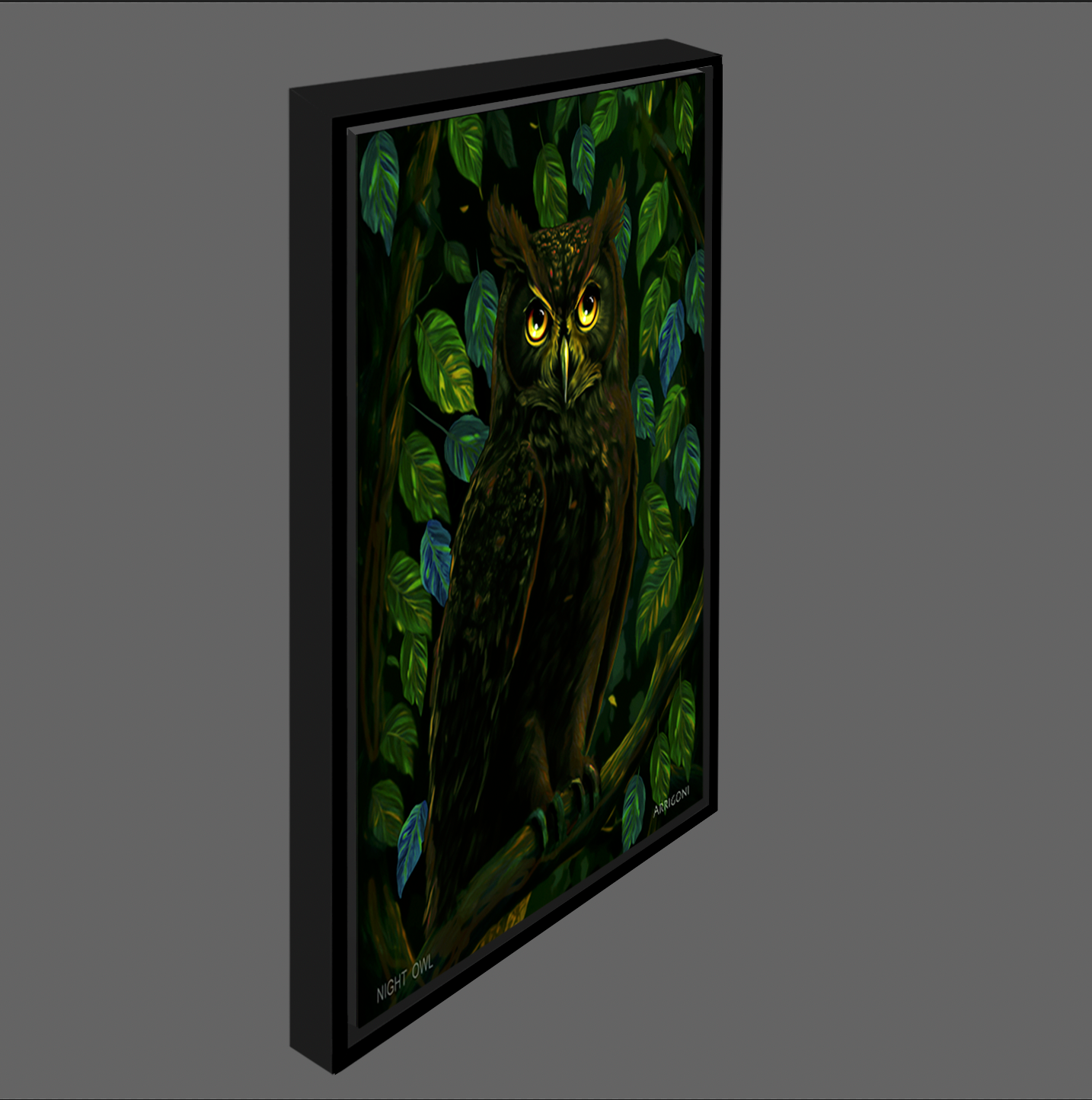 NIGHT OWL (CANVAS FRAMED)
