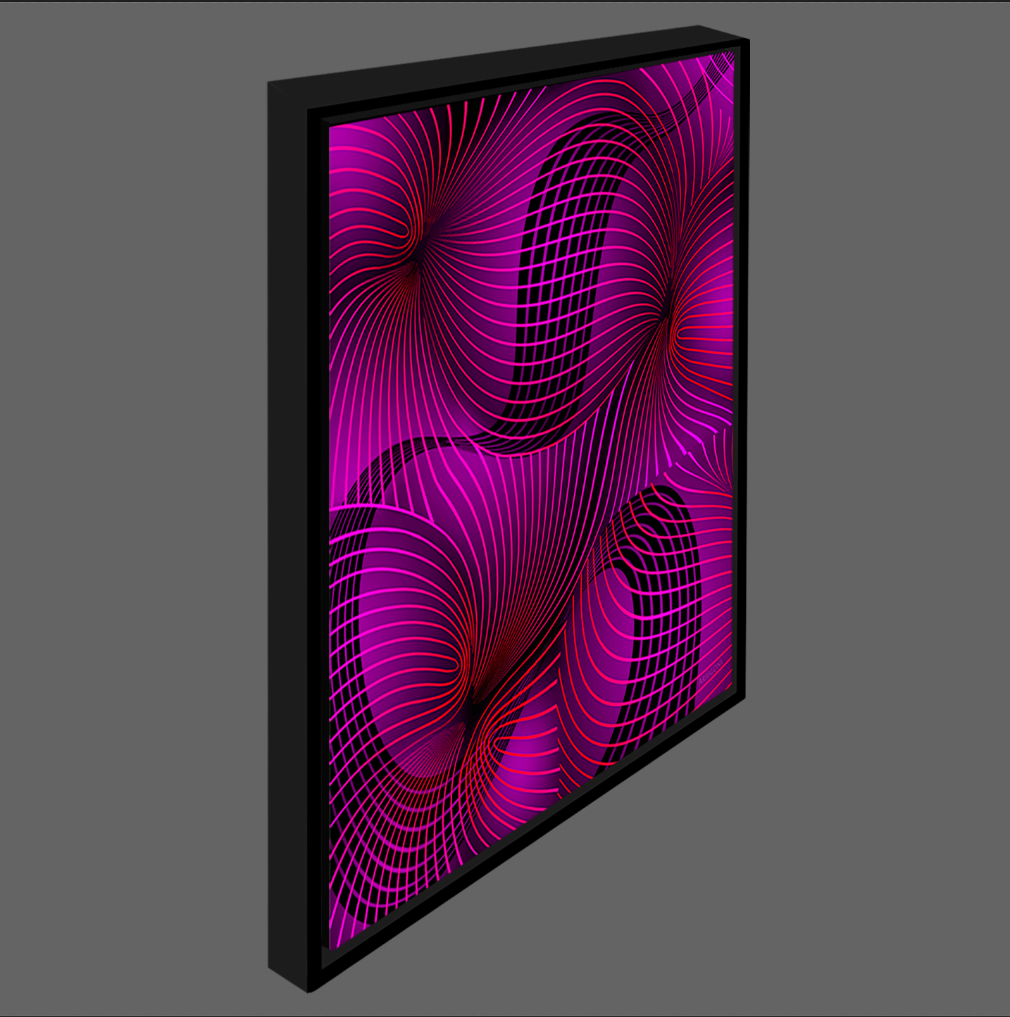 SPACE-TIME-2-PINK (CANVAS FRAMED)