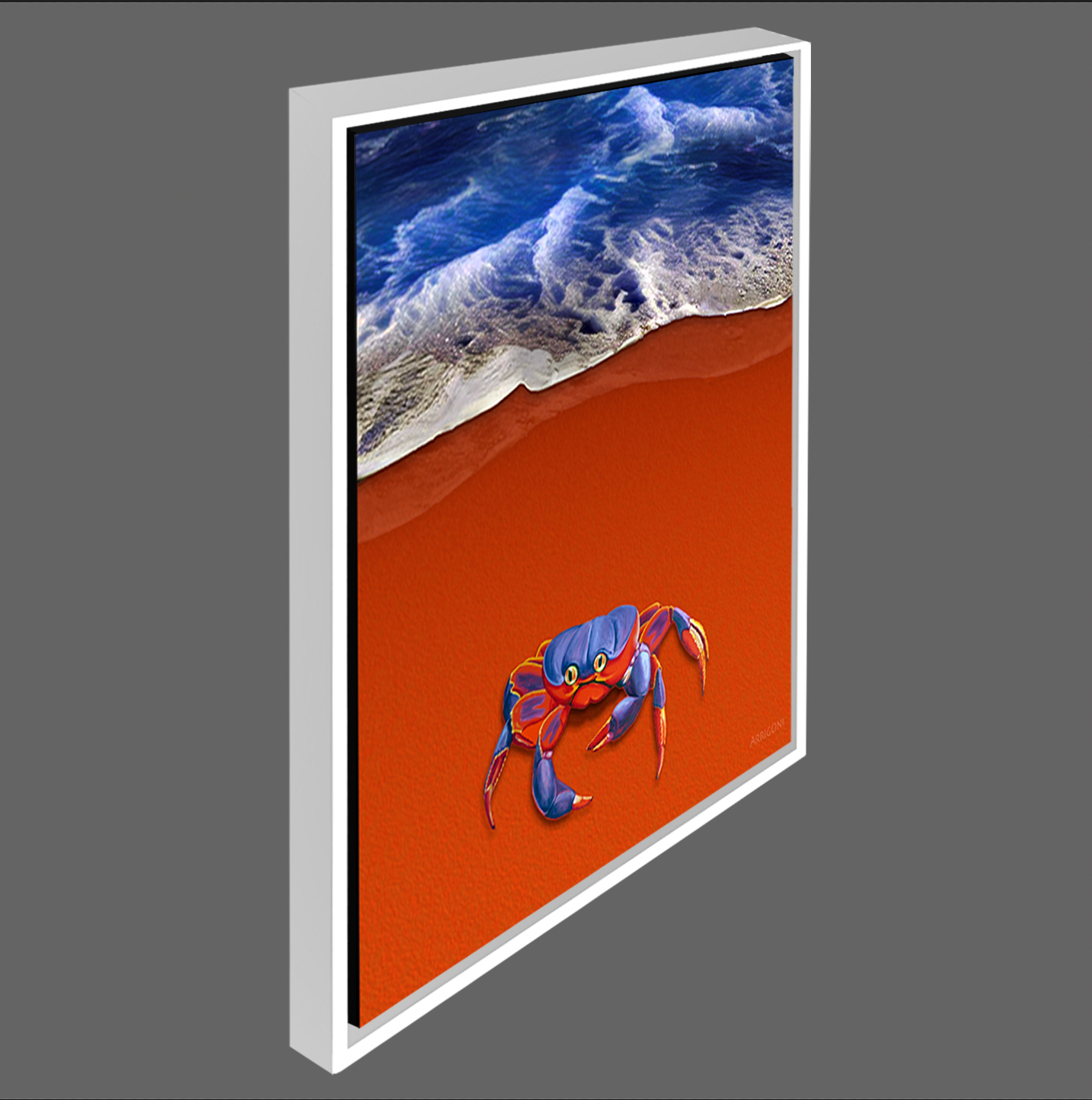 BLUE CRAB (CANVAS FRAMED)