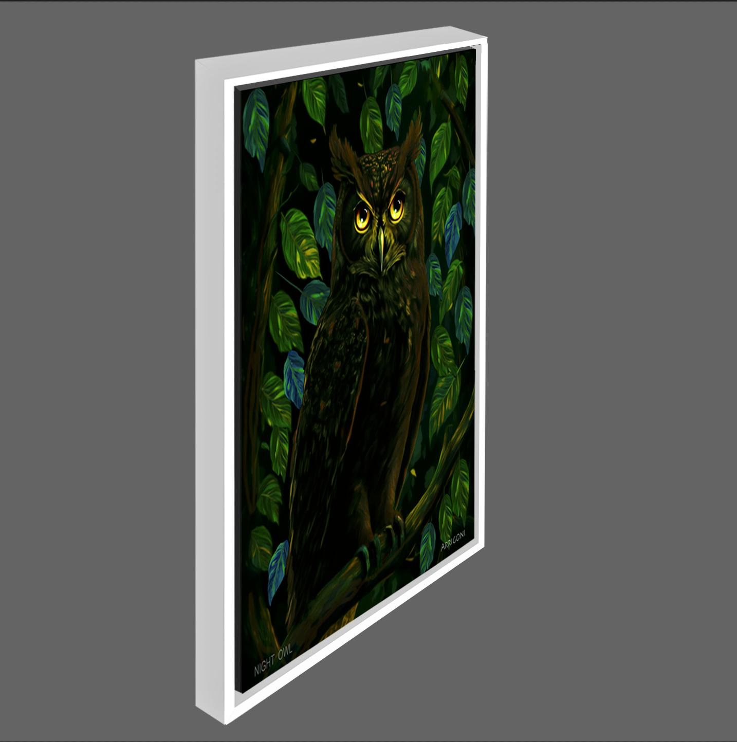 NIGHT OWL (CANVAS FRAMED)