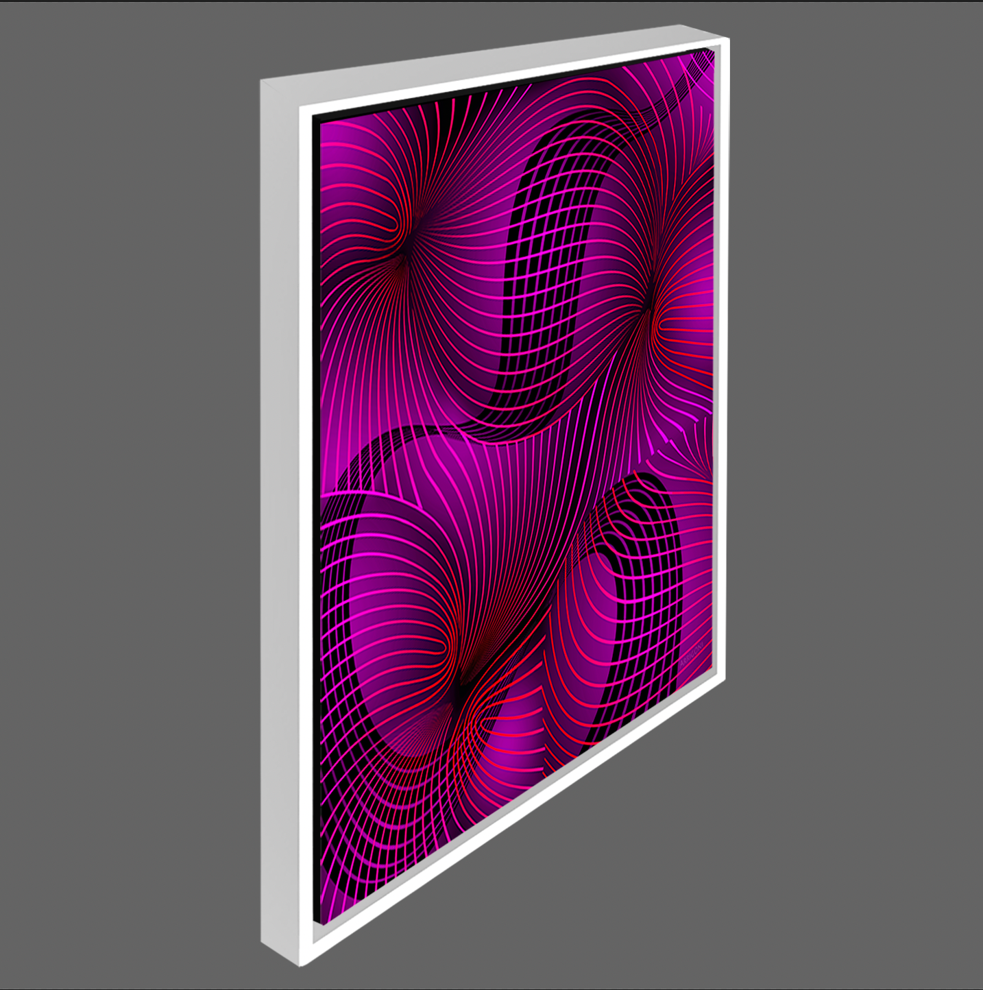 SPACE-TIME-2-PINK (CANVAS FRAMED)