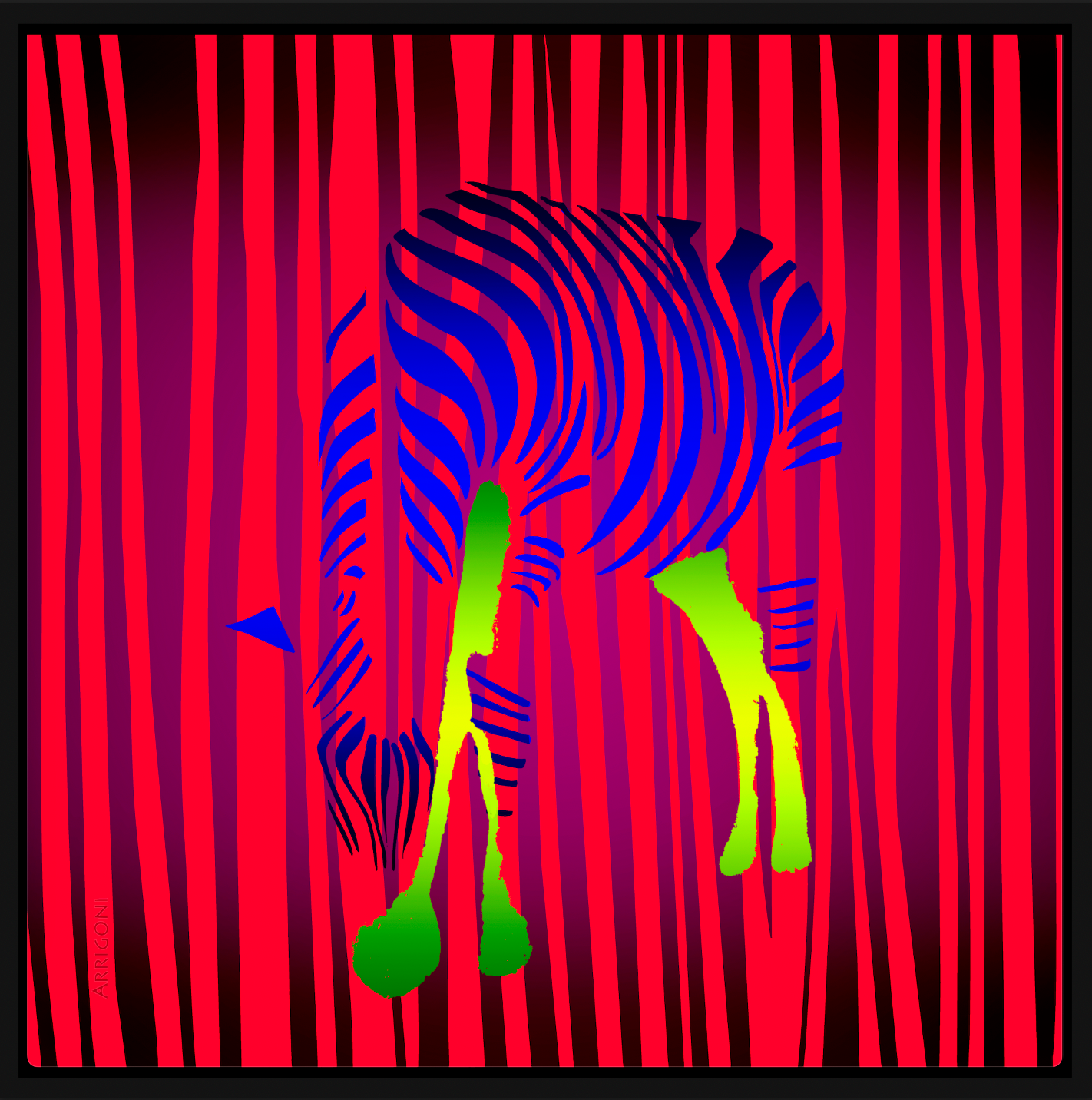 ZEBRA (CANVAS FRAMED)