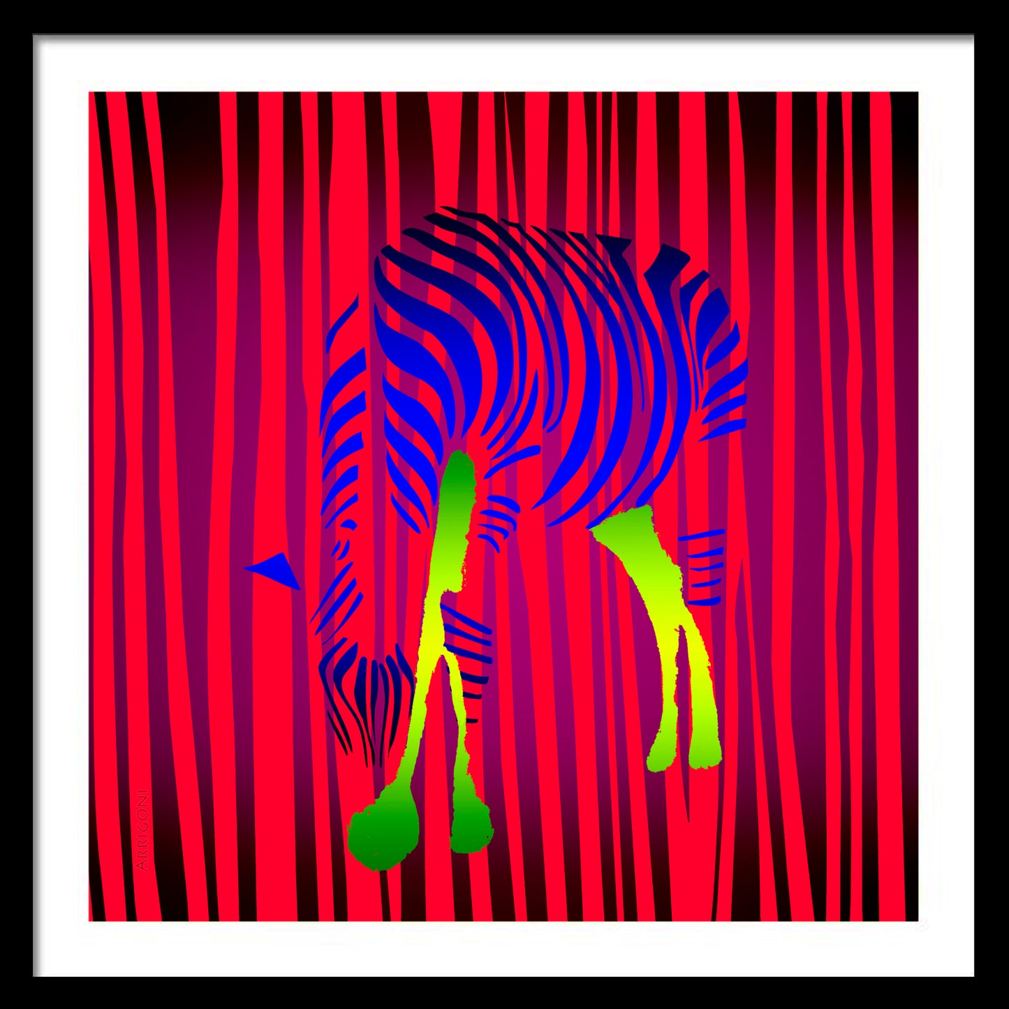 ZEBRA (FINE ART PAPER PRINT FRAMED)