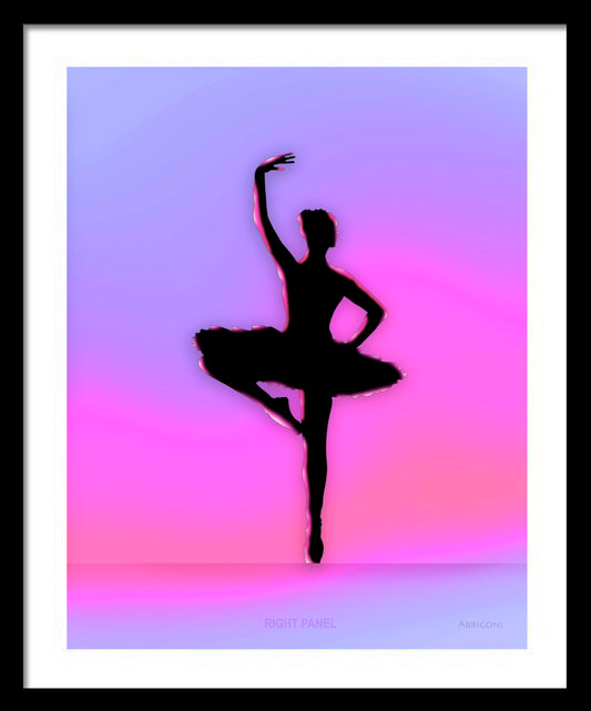 BALLERINA RIGHT PANEL (FINE ART PAPER PRINT FRAMED)