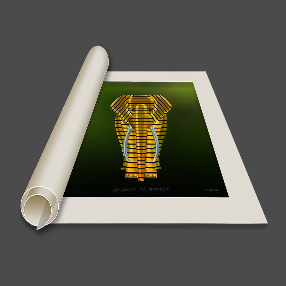 YELLOW BANANA ELEPHANT (CANVAS ONLY)