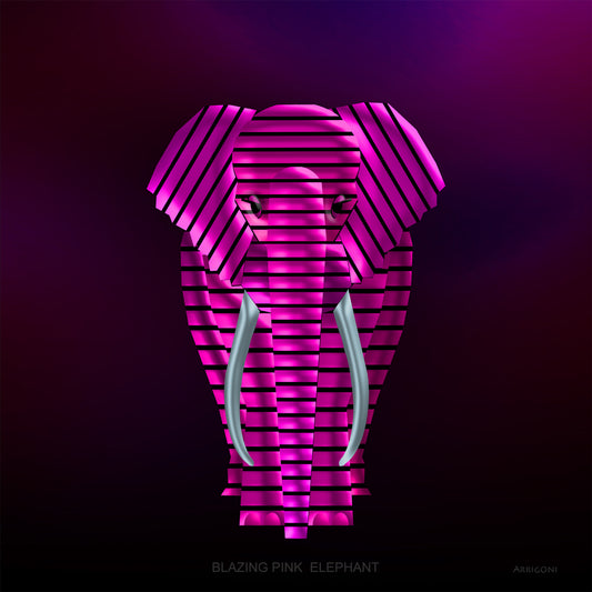 BLAZING PINK ELEPHANT (CANVAS ONLY)