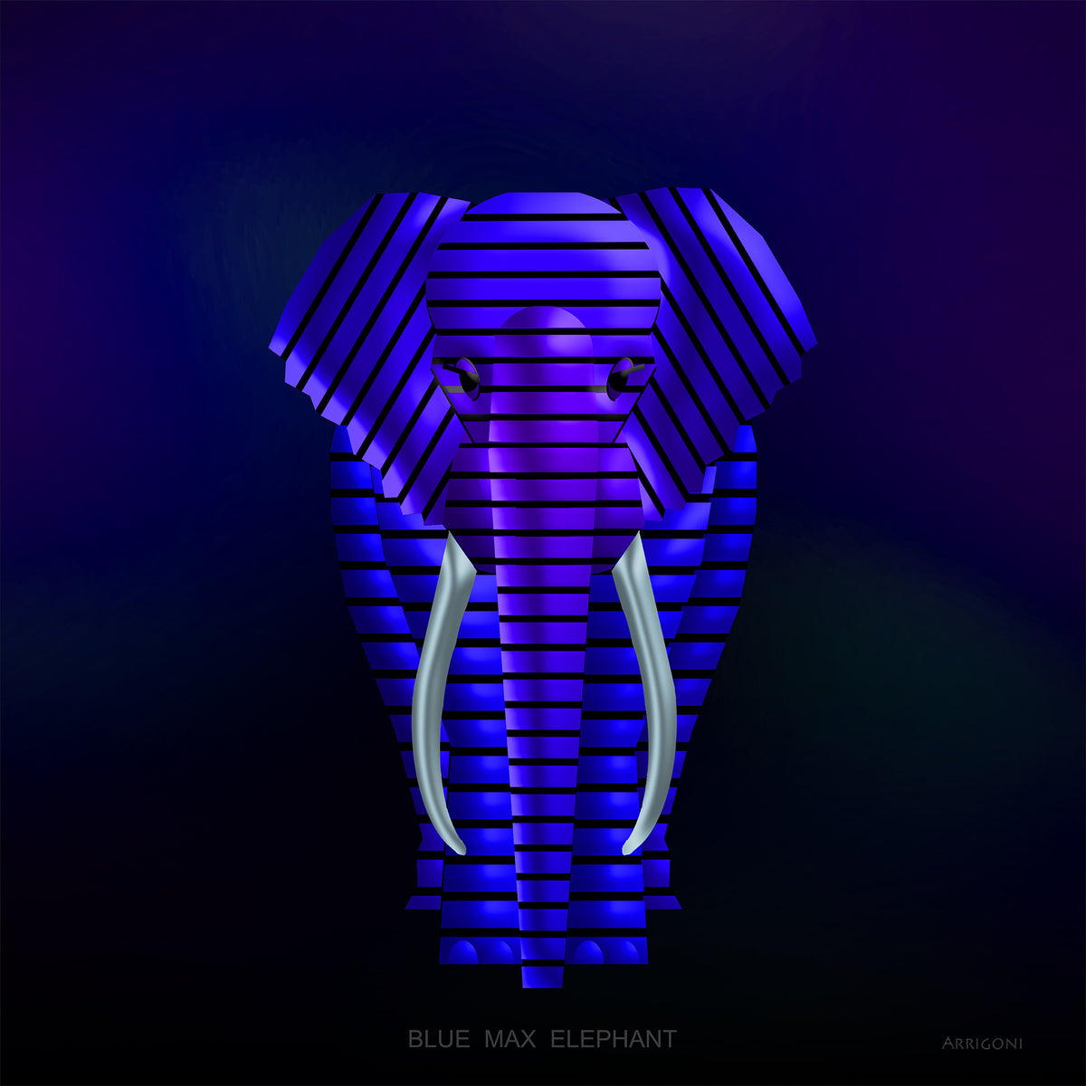 BLUE MAX ELEPHANT (CANVAS ONLY)