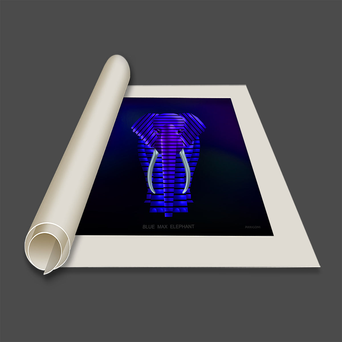 BLUE MAX ELEPHANT (CANVAS ONLY)