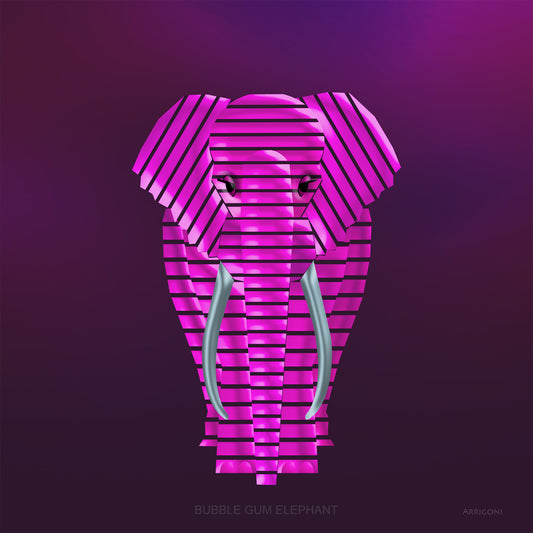 BUBBLE GUM ELEPHANT (CANVAS ONLY)