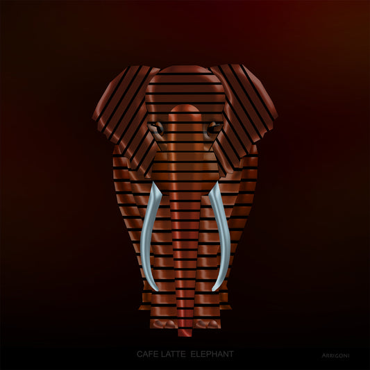 CAFFE LATTE ELEPHANT (CANVAS ONLY)