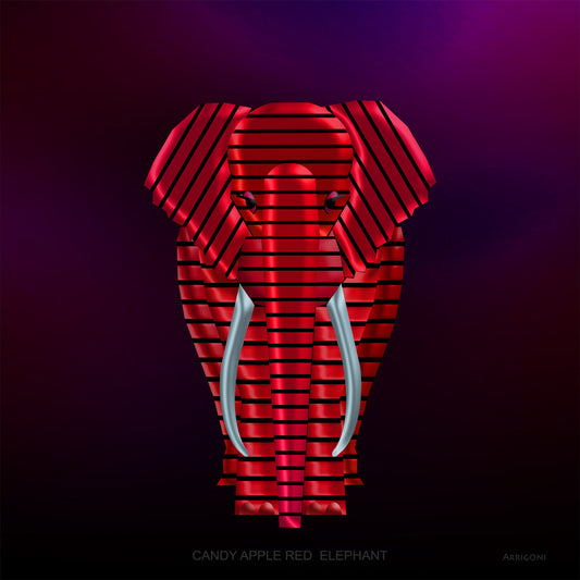 CANDY APPLE RED ELEPHANT (CANVAS ONLY)