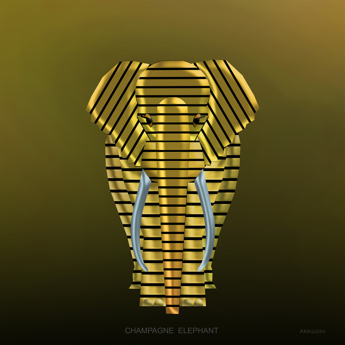 CHAMPAGNE ELEPHANT (CANVAS ONLY)
