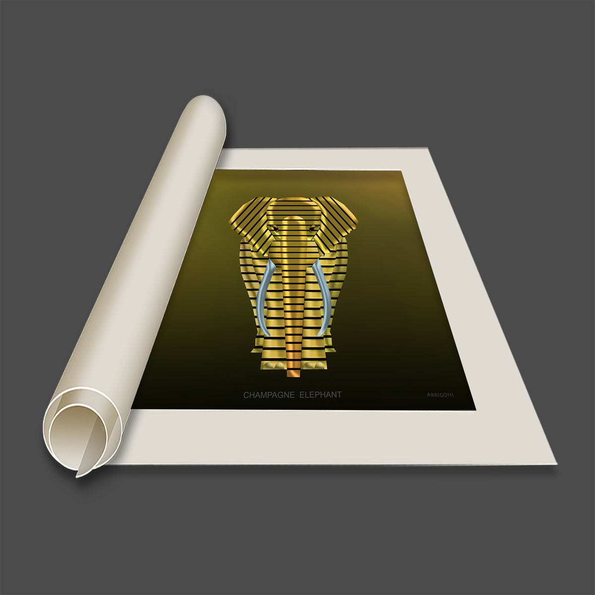 CHAMPAGNE ELEPHANT (CANVAS ONLY)