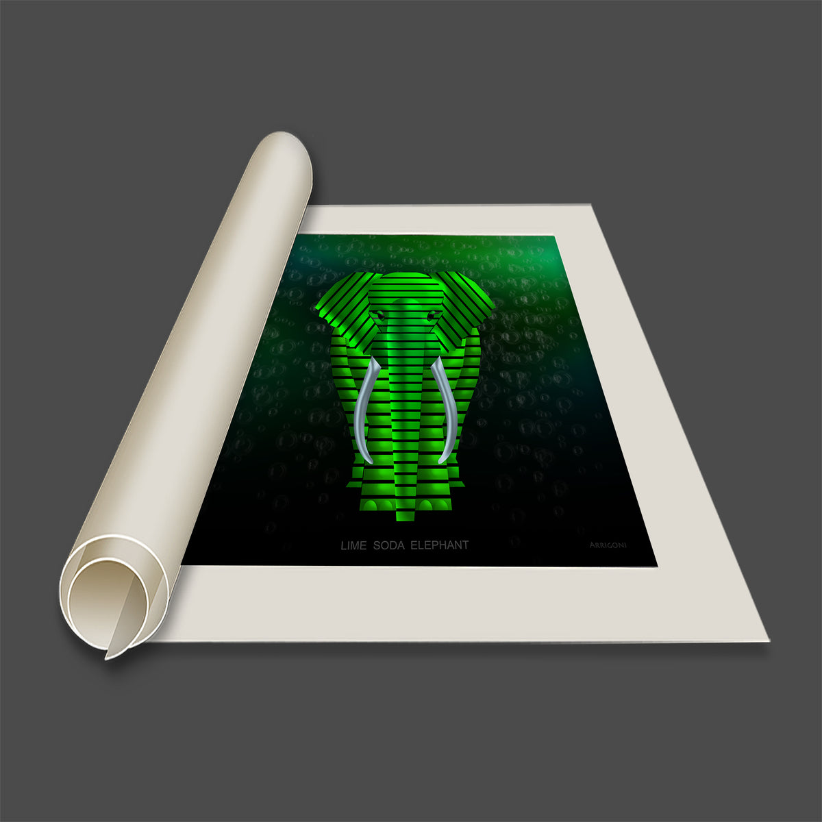 LIME SODA ELEPHANT (CANVAS ONLY)