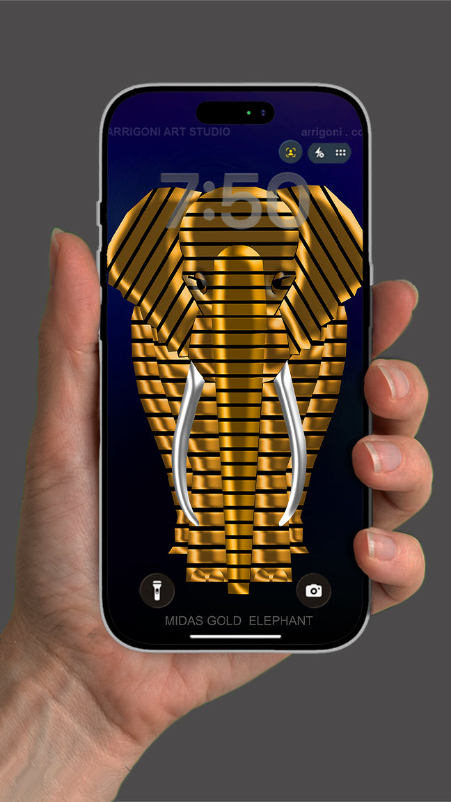 MIDAS GOLD ELEPHANT ( Digital File Vertical Format )