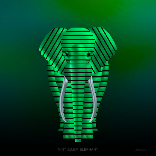 MINT JULEP ELEPHANT (FINE ART PAPER)