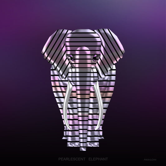 PEARLESCENCE ELEPHANT (FINE ART PAPER )