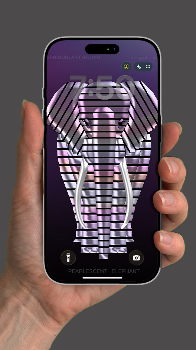 PEARLESCENCE ELEPHANT ( Digital File Vertical Format )